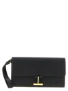 Tom Ford Rectangular Clutch Bag Metal Hardware Wrist Strap In Black