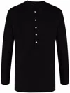 Tom Ford Short-button Fastening T-shirt In Black