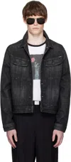 Tom Ford Denim Jacket With Long Sleeves And Adjustable Waist Tabs In Gray