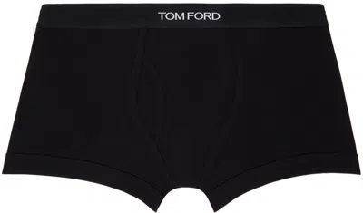 Tom Ford Black Jacquard Boxers In 002 Black