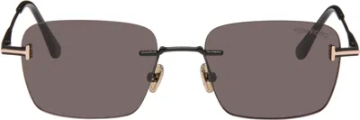Tom Ford Black Jake Sunglasses In Brown