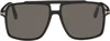 Tom Ford Eyewear Kemp Pilot Frame Sunglasses In 01a Shiny Black, Eco
