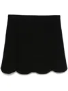 Tom Ford Elegant Mini Skirt With Scalloped Hem And Elastic Waistband