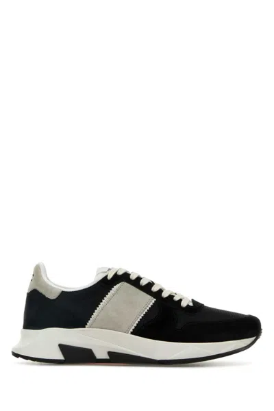 Tom Ford Black Lace Up Sneakers