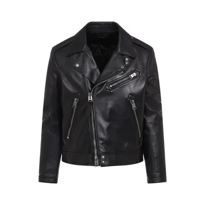 TOM FORD TOM FORD BLACK LAMB LEATHER BIKER JACKET