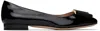 Tom Ford Audrey Bow-embellished Patent-leather Ballet Flats In 1n001 Black