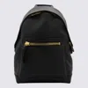 Tom Ford Black Leather Backpack In Black