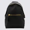 Tom Ford Black Leather Backpack In Black