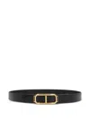 Tom Ford Logo Reversible Belt In Black