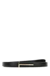 Tom Ford Black Leather Belt In Black