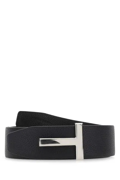 Tom Ford Logo Buckled Reversible Belt In Multi