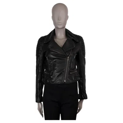 Pre-owned Tom Ford Black Leather Biker Jacket 40 S