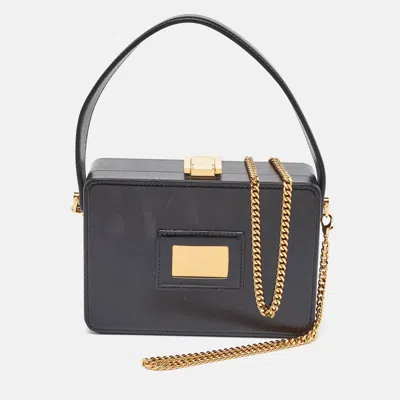 Pre-owned Tom Ford Black Leather Box Shoulder Bag