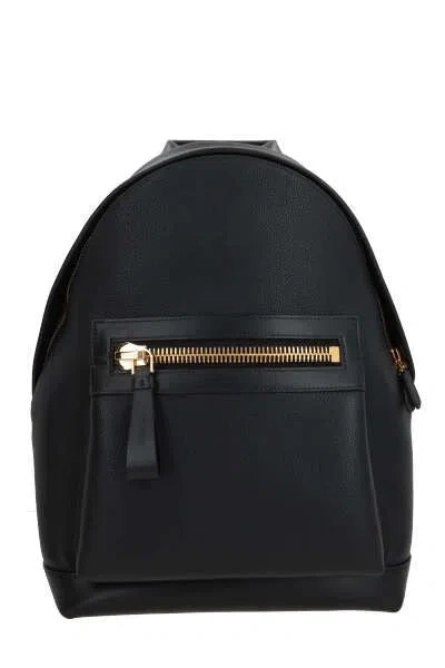 Tom Ford Black Leather Buckley Backpack