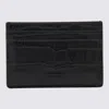Tom Ford Black Leather Card Holder In Black