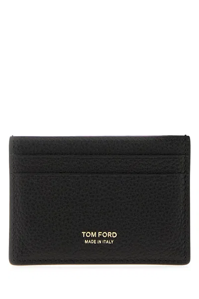 Tom Ford Black Leather Card Holder