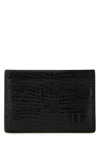 Tom Ford Black Leather Card Holder