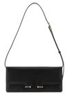 Tom Ford Black Crossbody Bag With Adjustable Shoulder Strap And T Plaque Closure In Grained Leather Woman In Black