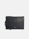 Tom Ford Black Leather Document Holder In Black