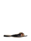 Tom Ford Chain Detail Croc Embossed Slide Sandal In Black