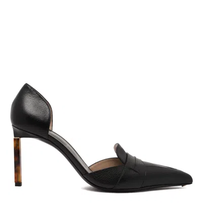 Tom Ford Black Leather Heel Shoes