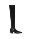 Tom Ford Black Leather High Boots In Black