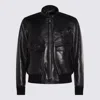 Tom Ford Leather Jacket With Front Pockets And High Collar