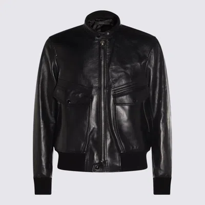 TOM FORD BLACK LEATHER JACKET