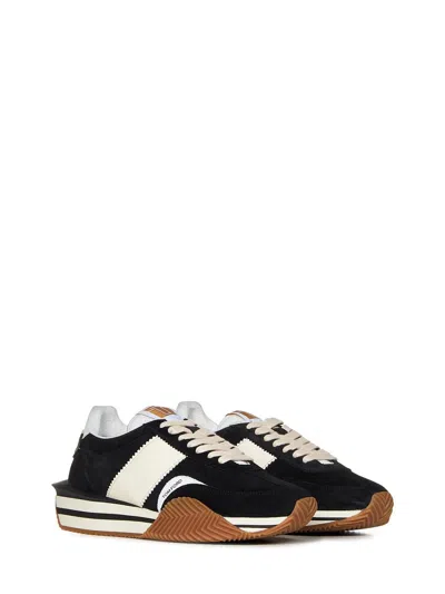 Tom Ford Black Leather James Sneakers