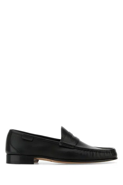 Tom Ford Black Leather Loafers