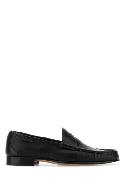 TOM FORD BLACK LEATHER LOAFERS