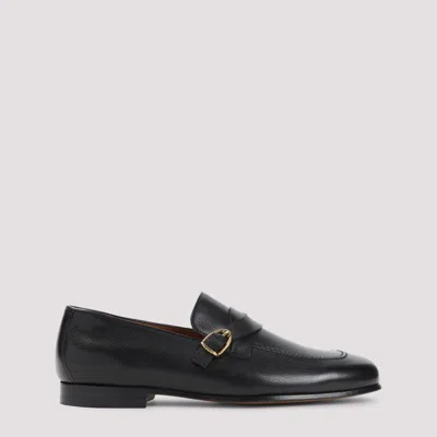 TOM FORD BLACK LEATHER LOAFERS