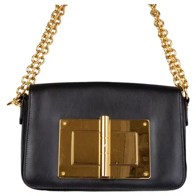 Pre-owned Tom Ford Black Leather Natalia Shoulder Bag