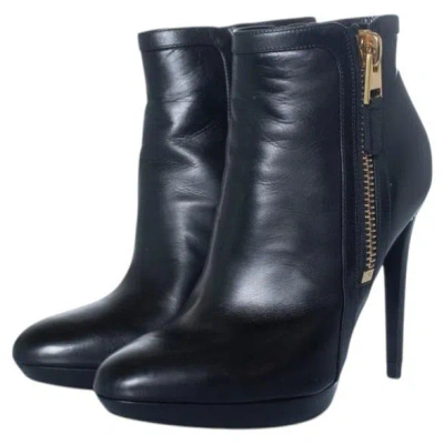 Pre-owned Tom Ford , Black Leather Platform Ankle Boots