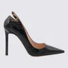 Tom Ford 105mm Angelina Croc Embossed Pumps In Black