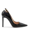 Tom Ford 105mm Angelina Croc Embossed Pumps In Black