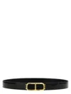 Tom Ford Python-print Leather Reversible Belt In Black