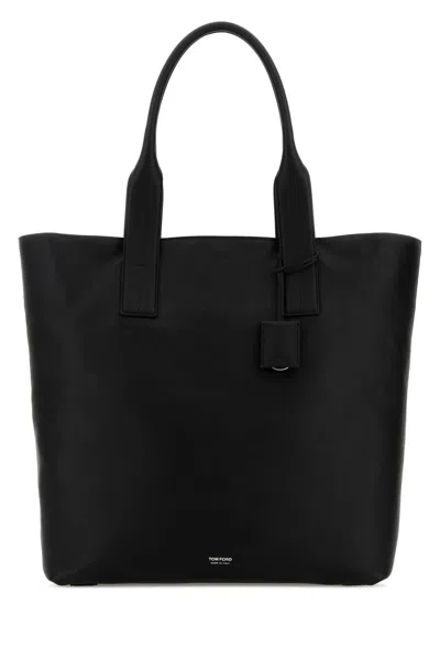 Tom Ford Black Leather Shopping Bag