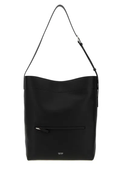 Tom Ford Black Leather Shopping Bag