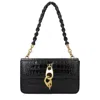 Tom Ford Black Leather Shoulder Bag In Black