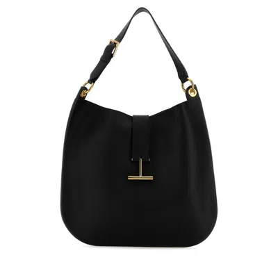 Tom Ford Black Leather Shoulder Bag