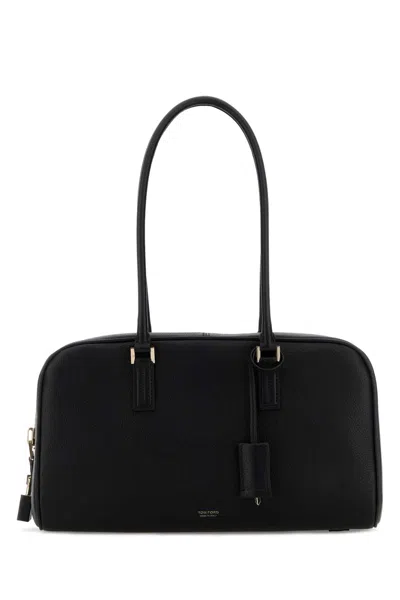 Tom Ford Black Leather Shoulder Bag