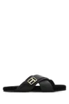 TOM FORD BLACK LEATHER SLIPPERS