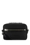 Tom Ford Black Leather Small Messenger Crossbody Bag