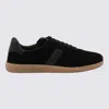 Tom Ford Leather-trimmed Suede Sneakers In Black