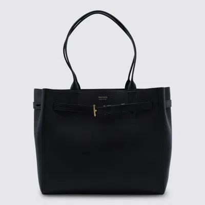 Tom Ford Black Leather Tote Medium Bag