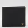 Tom Ford Logo Leather Wallet Wallets And Card Holders Black In Black