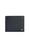 Tom Ford Metal-logo Leather Card Holder In Black