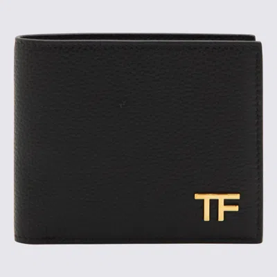 Tom Ford Logo Leather Wallet In Black