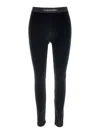 Tom Ford Black Leggings With Branded Band In Velvet Woman In Black